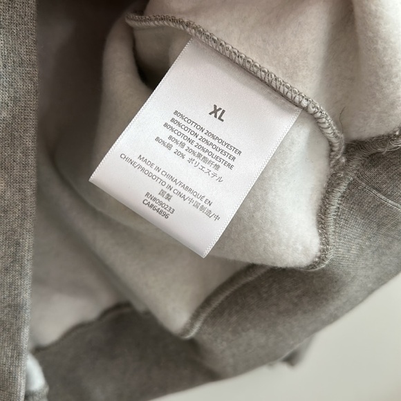 Fear of God Essentials  FOG Essentials Flocked Hoodie Dark Oatmeal - Picture 8 of 15